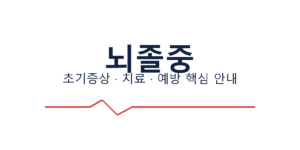 뇌졸중 초기증상과 치료, 예방 정보를 안내하는 대표 이미지